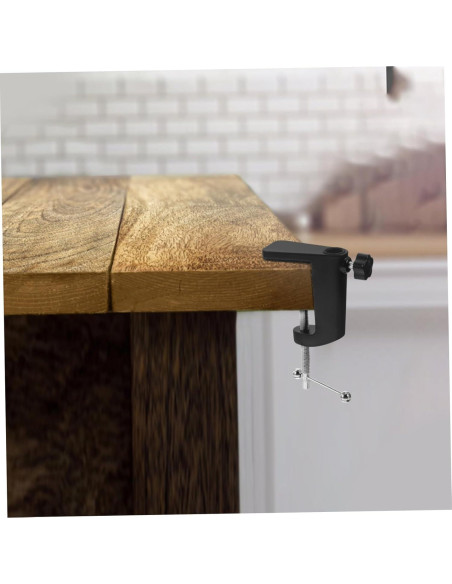 2 Abrazaderas de Mesa Ajustables Soporte Micrófono Negro