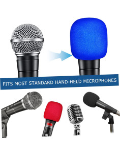 DECHOUS 10 Fundas de Micrófono Espuma Gruesa Multicolor 2