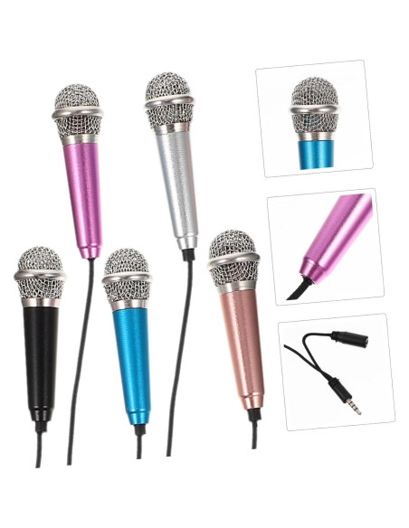 Mini Micrófono Portátil Yardwe para Smartphones - 5 Piezas