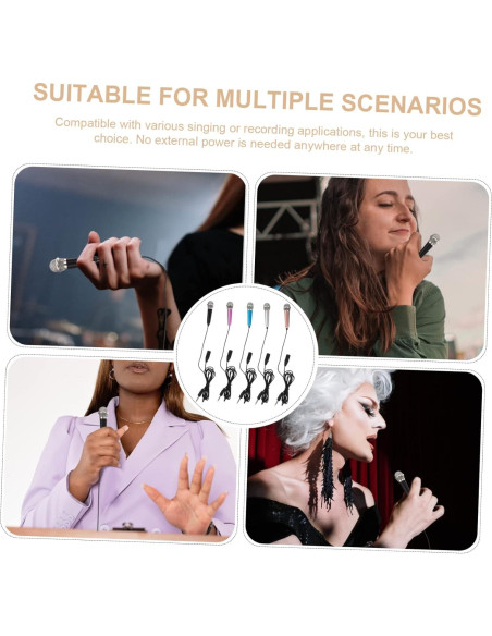 Mini Micrófono Portátil Yardwe para Smartphones - 5 Piezas