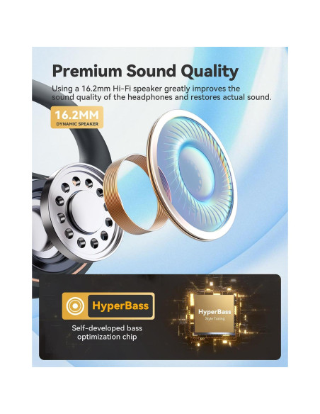 Auriculares Inalámbricos EMEET AirFlow Bluetooth 5.3 con Micrófono