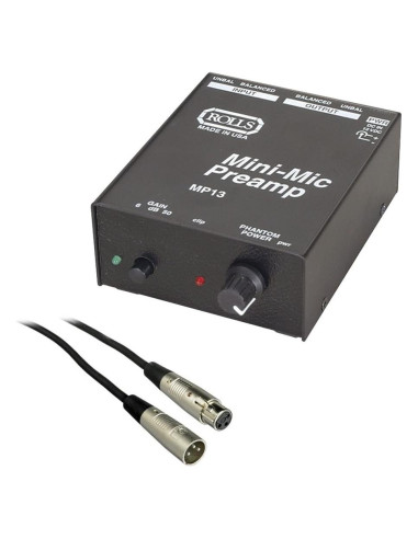 Preamplificador de Micrófono Rolls MP13 con Cable XLR 1.8m