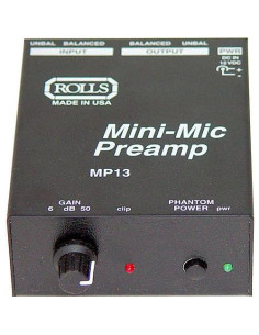 Preamplificador de Micrófono Rolls MP13 con Cable XLR 1.8m 2