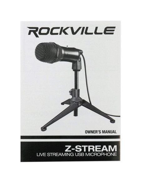 Micrófono USB Rockville Z-Stream para Streaming y Podcasting