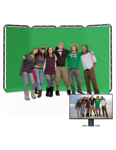 Fondo Verde Colapsable 2.4m x 4m Sulives para Estudio