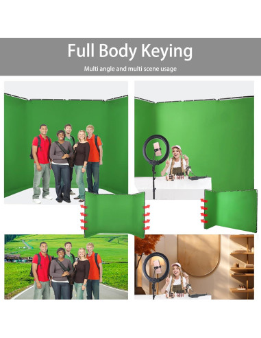 Fondo Verde Colapsable 2.4m x 4m Sulives para Estudio