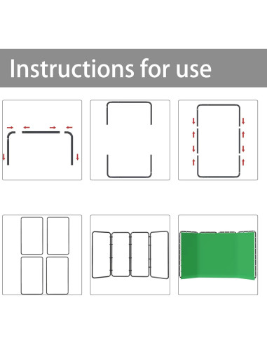 Fondo Verde Colapsable 2.4m x 4m Sulives para Estudio