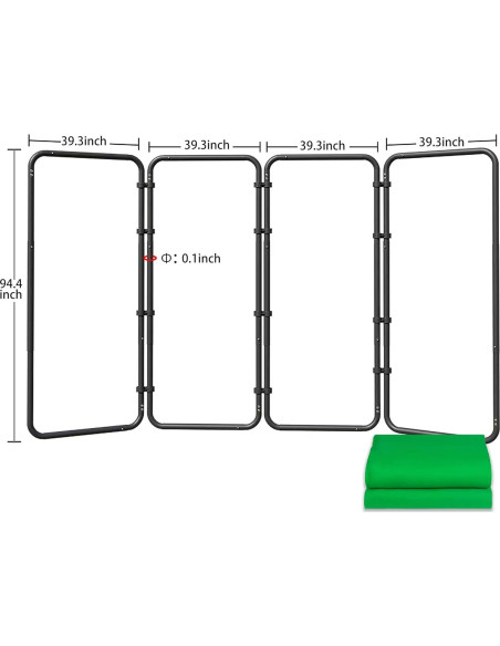 Fondo Verde Colapsable 2.4m x 4m Sulives para Estudio