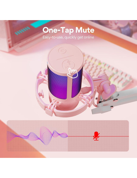 Micrófono USB GamerWave DGM20S con Cancelación de Ruido