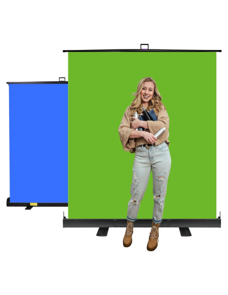 Fondo de Chromakey Plegable EMART Verde y Azul 148x180 cm