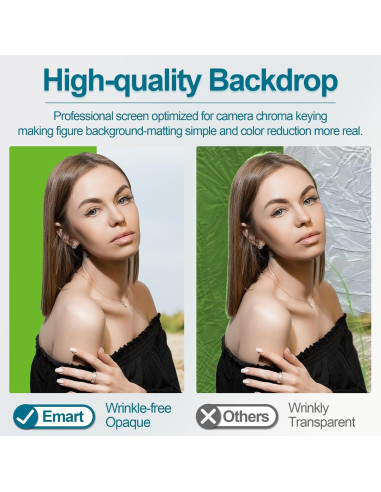 Fondo de Chromakey Plegable EMART Verde y Azul 148x180 cm