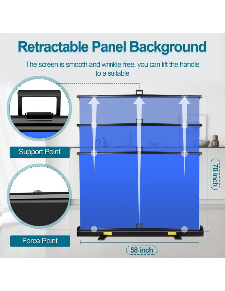 Fondo de Chromakey Plegable EMART Verde y Azul 148x180 cm
