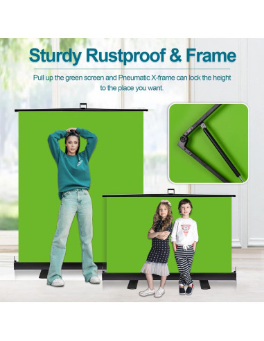 Fondo de Chromakey Plegable EMART Verde y Azul 148x180 cm