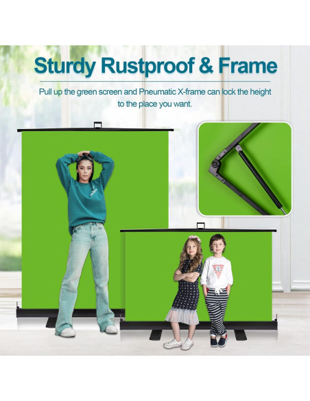 Fondo de Chromakey Plegable EMART Verde y Azul 148x180 cm