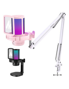 Micrófono USB MAONO DGM20 para Gaming con RGB y Cancelación de Ruido