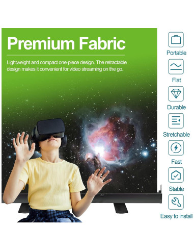 Fondo de Chromakey Plegable EMART Verde y Azul 148x180 cm