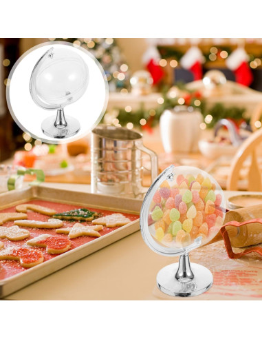 12 Cajas de Dulces Transparentes Gatuida - 12x7 cm, Plateadas