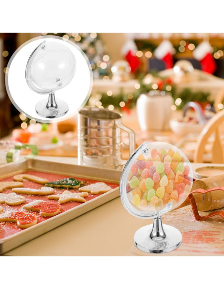 12 Cajas de Dulces Transparentes Gatuida - 12x7 cm, Plateadas