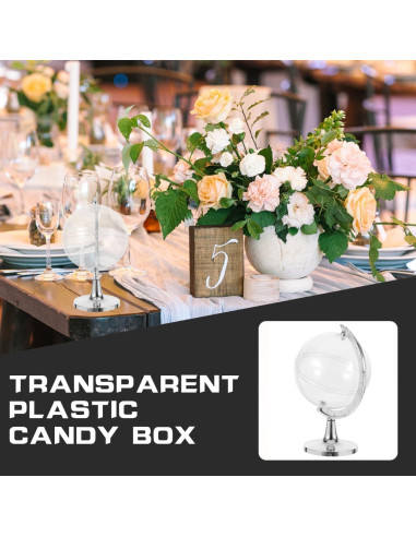 12 Cajas de Dulces Transparentes Gatuida - 12x7 cm, Plateadas