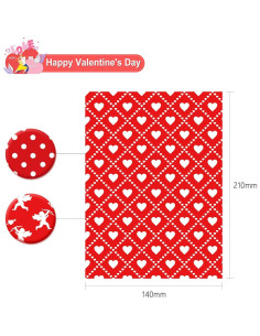 Set de Papel de Patrón San Valentín Whaline 60 Hojas A5 2