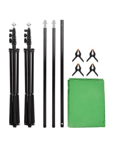 Kit de Soporte de Fondo Verde NTZ 2x3m con Bolsa de Transporte