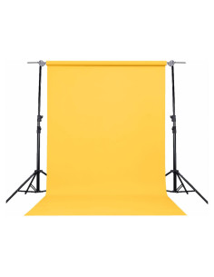 Rollo de papel fotográfico sin costuras Semessilah 1.35x5m Amarillo