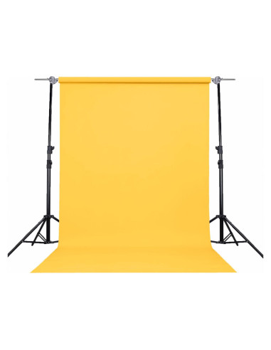 Rollo de papel fotográfico sin costuras Semessilah 1.35x5m Amarillo