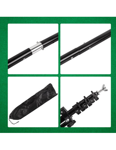 Kit de Soporte de Fondo Verde NTZ 2x3m con Bolsa de Transporte