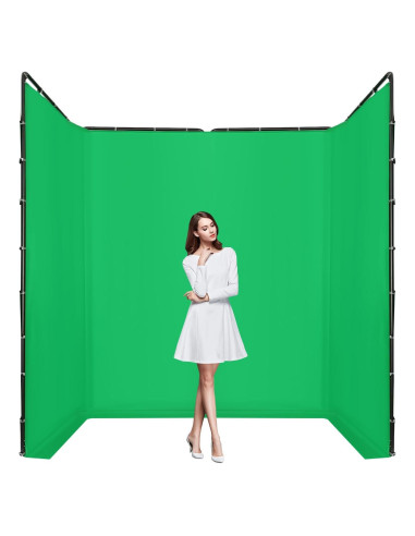 Kit de Fondo Verde para Fotografía JIAHUSM 4x2.4m con Soporte