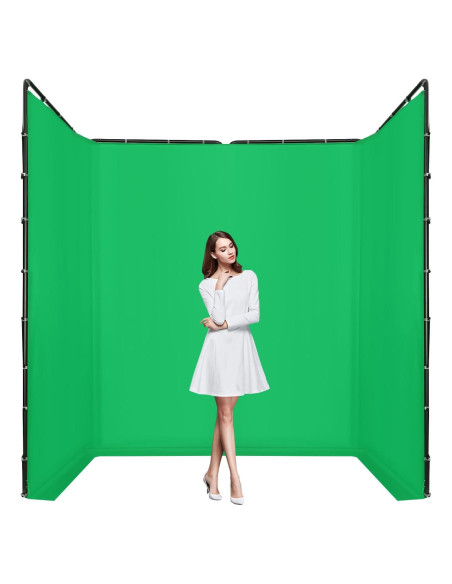 Kit de Fondo Verde para Fotografía JIAHUSM 4x2.4m con Soporte