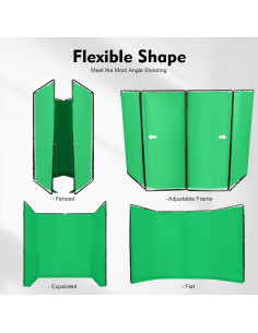 Kit de Fondo Verde para Fotografía JIAHUSM 4x2.4m con Soporte 2