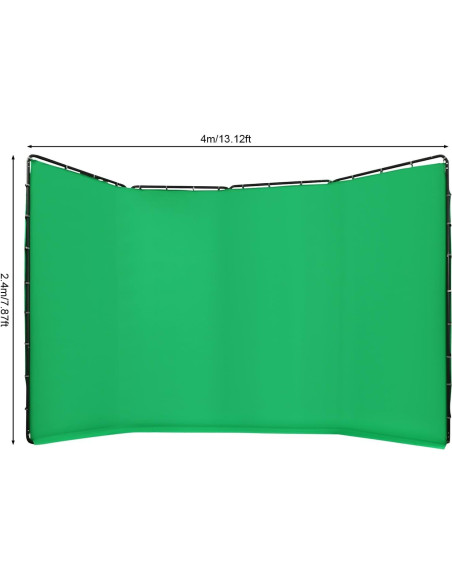 Kit de Fondo Verde para Fotografía JIAHUSM 4x2.4m con Soporte