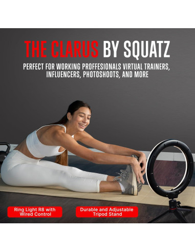 Luz de Anillo 20 cm SQUATZ con Soporte y Trípode 14W