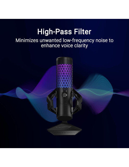 Micrófono de Juego Condensador ASUS ROG Carnyx Negro 192 kHz