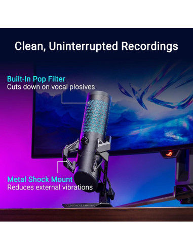 Micrófono de Juego Condensador ASUS ROG Carnyx Negro 192 kHz