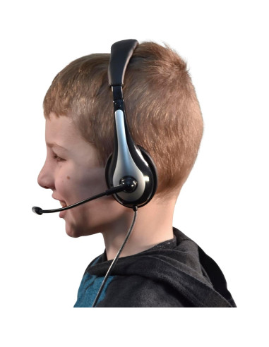 Auriculares con micrófono Califone 1025MT NeoTech Negro Plata