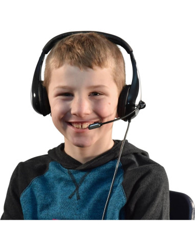 Auriculares con micrófono Califone 1025MT NeoTech Negro Plata