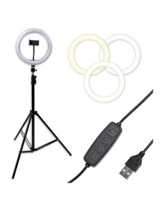 Luz de Anillo LED 10" Gator Frameworks con Trípode 1.8m