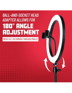 Luz de Anillo LED 10" Gator Frameworks con Trípode 1.8m 2