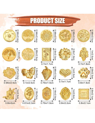 Kit de Sello de Cera Draupnir 21 Piezas Vintage con Mango de Madera