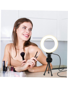 Luz de Anillo LED Artibetter con Clip y Trípode 12.5x10.2cm 2