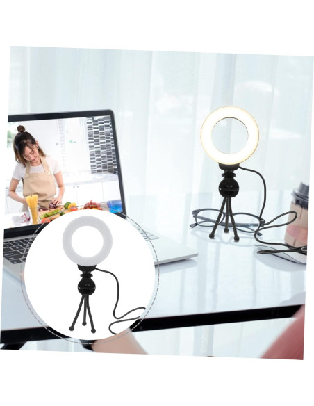 Luz de Anillo LED Artibetter con Clip y Trípode 12.5x10.2cm