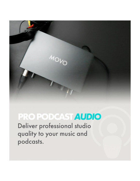 Kit de Podcast Movo con 2 Micrófonos Dinámicos y USB