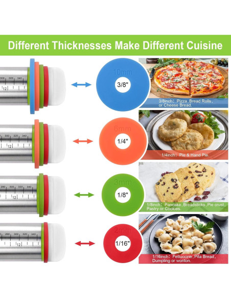 Rodillo Ajustable de Acero Inoxidable BIDFUL 43cm con Alfombrilla