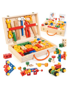 Conjunto de Herramientas de Madera WOOOMAM 90 PCS para Niños