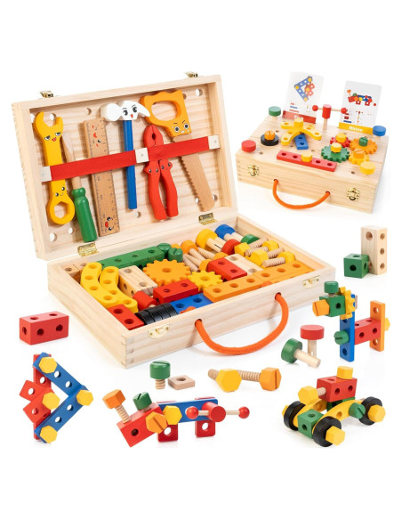 Conjunto de Herramientas de Madera WOOOMAM 90 PCS para Niños