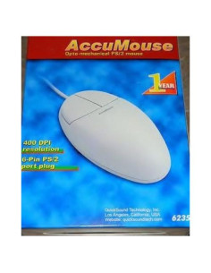 Ratón Opto-Mecánico AccuMouse PS/2 400 DPI 226g