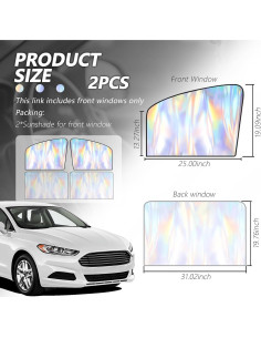 Sombrillas Holográficas para Ventanas de Automóvil YGDMD 2 Pcs 2