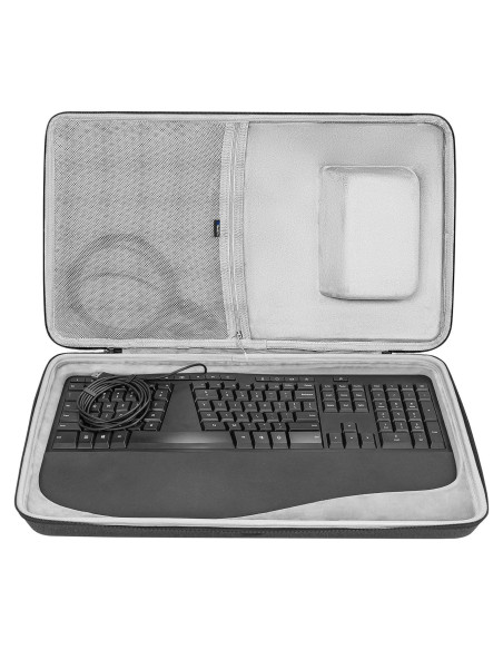 Funda Dura Geekria para Teclado Ergonómico Microsoft Gris