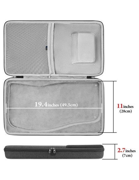 Funda Dura Geekria para Teclado Ergonómico Microsoft Gris